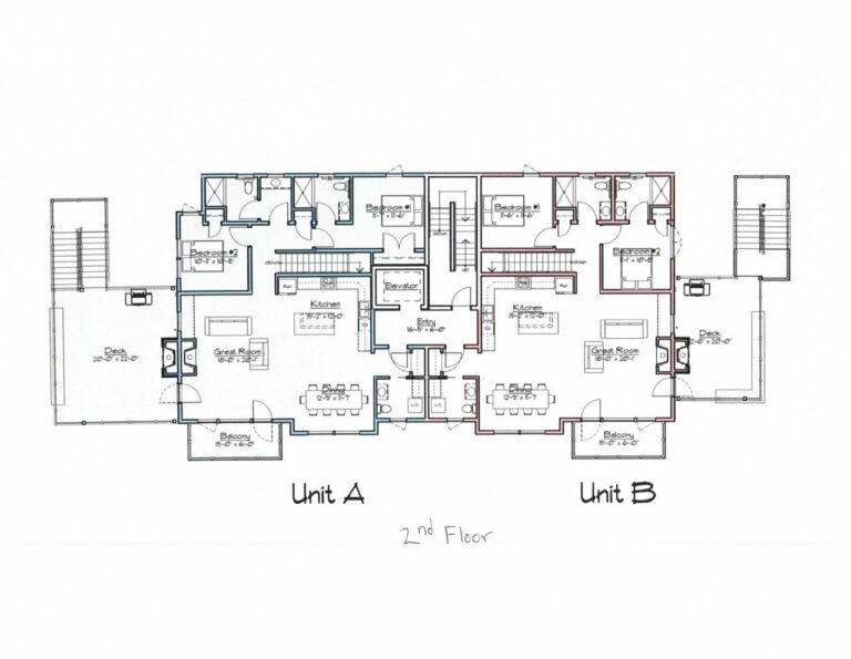 2nd Floor Unit A and B Suite Layout